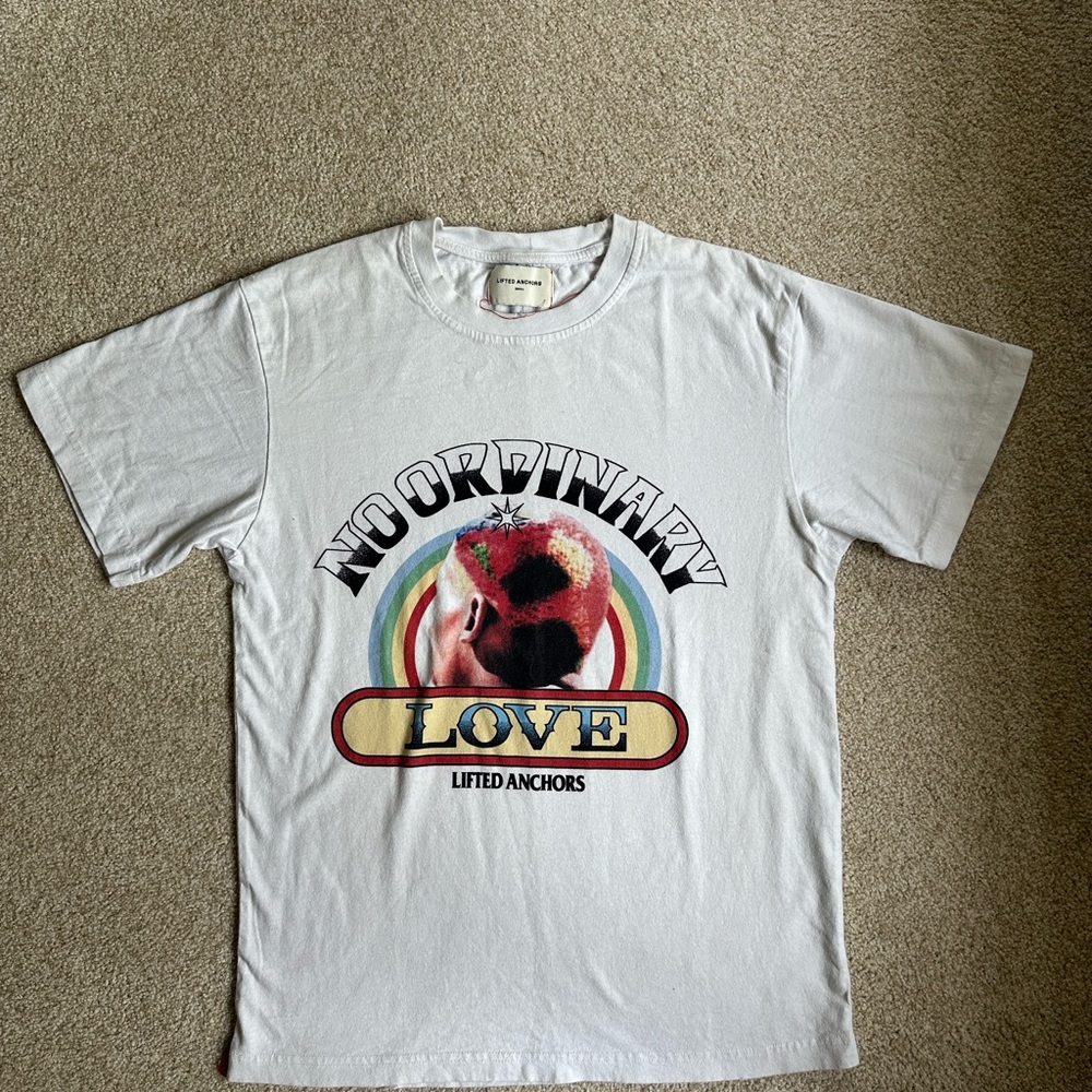 White Graphic Tee - No Ordinary Love